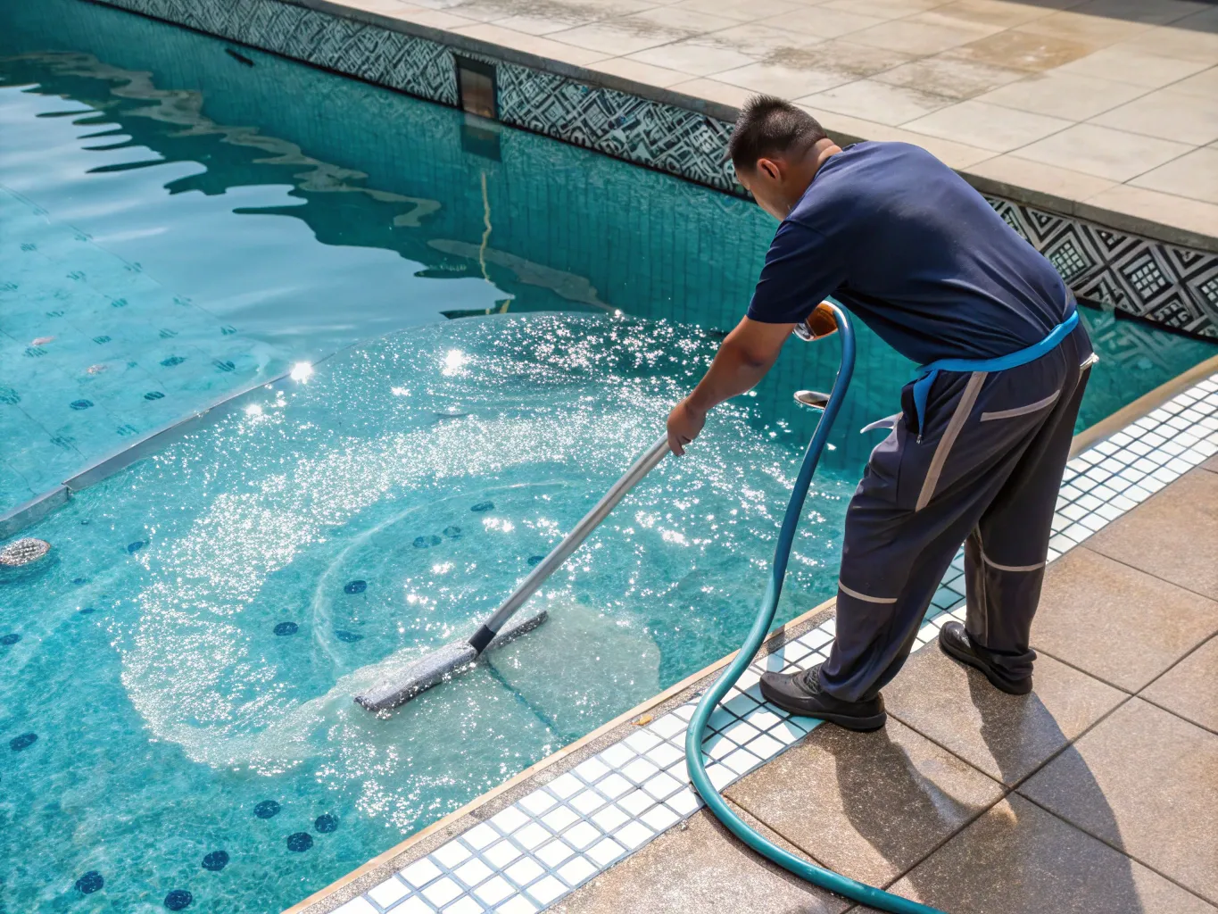 Regular pool cleaning service